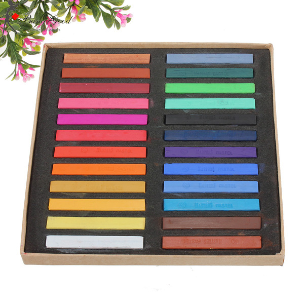 24 Colors Non-toxic Temporary Hair Dyes Color Chalk Square Hair Chalks